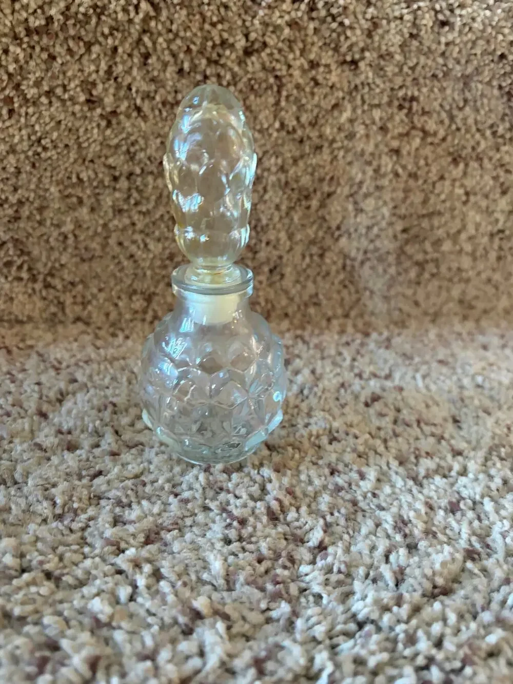 Vintage glass AVON stopper bottle